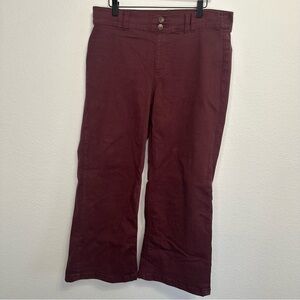 Denim & Co. Burgundy Wide-Leg Pants – Size 14 Petite